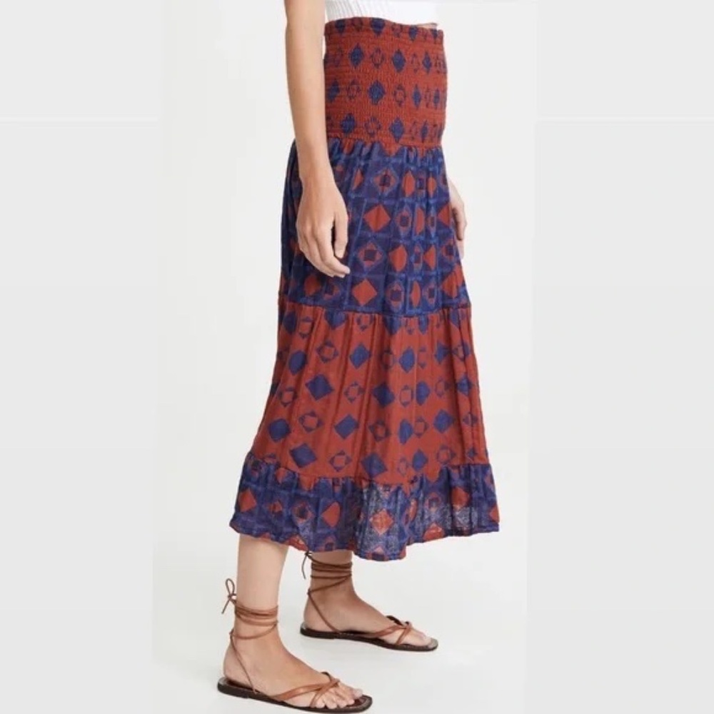 Ace&Jig Daphne Skirt/Strapless Dress in Copper/Neptune sz S